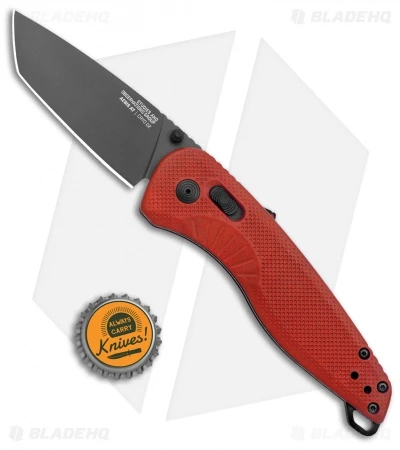 SOG Aegis AT Tanto AT-XR Lock Knife Red GRN W/Safety (3.1" Black) 6 SOG Aegis AT Tanto AT-XR Lock Knife Red GRN W/Safety (3.1" Black) - Image 4
