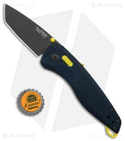 SOG Aegis AT XR Assisted Knife Tanto Indigo/Acid Yellow GRN (3.1" Ti Nitride) -Sog SOG Aegis AT XR Assisted Knife Tanto Indigo Acid Yellow GRN 3in Ti Nitride BHQ 140867 td size