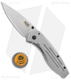 SOG Aegis Frame Lock Knife Stainless Steel (3.4" Stonewash) -Sog SOG Aegis FL BHQ 113621 jr bottlecap