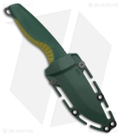 SOG Aegis FX Fixed Blade Knife Forest/Moss Green (3.6" Black Stonewash) -Sog SOG Aegis FX FBK Forest Moss Green 3in Black SW BHQ 176867 td sheath