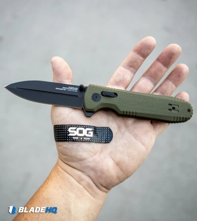 SOG Pentagon XR Lock Knife OD Green G-10 (3.5" Black) 9 SOG Pentagon XR Lock Knife OD Green G-10 (3.5" Black) - Image 7