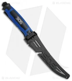 SOG Bladelight Fillet Fishing Knife W/ LEDs (6.0" Satin Plain) BLT31K -Sog SOG Bladelight Fillet Fishing Knife LEDs Satin BLT31K BHQ 21579 jr sheath