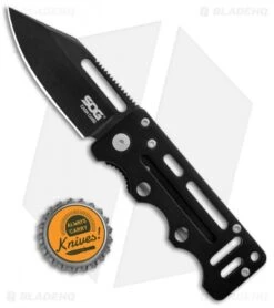 SOG Cash Card Liner Lock Wallet Knife Black (2.75" Satin) EZ4 -Sog SOG Cash Card LL Wallet Garnet Black Black EZ4 CP BHQ 104056 jr bottlecap