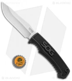 SOG Field Fixed Blade Knife Black Rubber (4" Satin) -Sog SOG Field Black Rubber FK1001 CP BHQ 52453 jr bottlecap 2