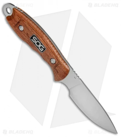 SOG Huntspoint Skinning Fixed Blade Knife Wood (3.6" Satin) HT012L 4 SOG Huntspoint Skinning Fixed Blade Knife Wood (3.6" Satin) HT012L - Image 2