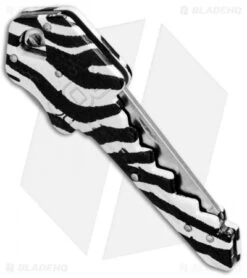 SOG Key Lockback Knife Keychain Utility Zebra (1.5" Satin) KEY-CT -Sog SOG Key Knife Zebra KEY 110B BHQ 49723 jr side 2