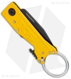 SOG Keytron Clip Point Folding Knife Key Chain Yellow (1.9" Black) KT1005-CP 8 SOG Keytron Clip Point Folding Knife Key Chain Yellow (1.9" Black) KT1005-CP -Sog SOG Keytron CP Key Chain Yellow Black KT1005 CP BHQ 104066 jr side