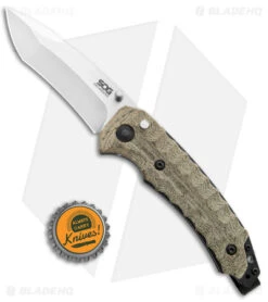 SOG Kiku Spring Assisted Knife Tan Micarta (3.5" Satin) KU-3003 9 SOG Kiku Spring Assisted Knife Tan Micarta (3.5" Satin) KU-3003 -Sog SOG Kiku Assisted Micarta Satin BHQ 124846 jr bottlecap