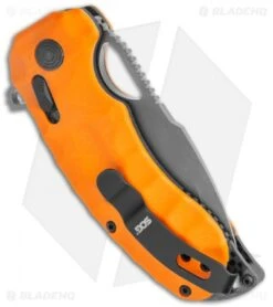 SOG Kiku XR LTE Knife Orange G-10 (3" Gray) 12-27-03-57 8 SOG Kiku XR LTE Knife Orange G-10 (3" Gray) 12-27-03-57 -Sog SOG Kiku XR LTE Blackout XR Lock Orange G 10 Black 12 27 03 57 BHQ 116851 jr side