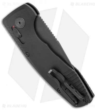 SOG Knives SOG-TAC AU Compact Automatic Knife Black (3" Black Serr) 5 SOG Knives SOG-TAC AU Compact Automatic Knife Black (3" Black Serr) - Image 3