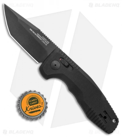 SOG Knives SOG-TAC AU Compact Tanto Automatic Knife Aluminum (2.9" Black) 6 SOG Knives SOG-TAC AU Compact Tanto Automatic Knife Aluminum (2.9" Black) - Image 4