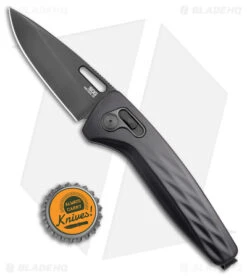 SOG One-Zero XR Lock Knife Black Aluminum (3.1" Black Chrome) -Sog SOG One Zero XR Lock Black Aluminum Black Chrome BHQ 140870 jr bottlecap