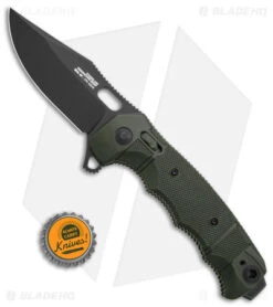 SOG Seal XR Flipper Knife OD Green FRN (3.9" Black S35VN) BHQ Exclusive -Sog SOG Seal XR Lock Knife OD Green FRN 3in Black S35VN BHQ 131605 td size jr td