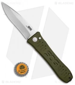 SOG Knives Spec Elite II Large Automatic Knife OD Green (4" Satin) SE-61OD -Sog SOG Spec Elite II Large OD Green Satin SE 61OD BHQ 70989 jr bottlecap