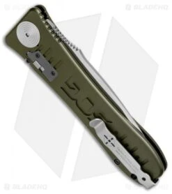 SOG Knives Spec Elite II Large Automatic Knife OD Green (4" Satin) SE-61OD -Sog SOG Spec Elite II Large OD Green Satin SE 61OD BHQ 70989 jr side