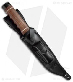 SOG Super SOG Bowie Fixed Blade Knife Leather (7.5" Black) SB1T-L -Sog SOG Super SOG Leather Black SOGSB1TL BHQ 67158 jr sheath