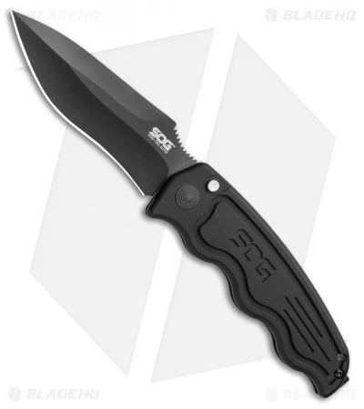 SOG-TAC Automatic Knife Drop Point (3.5" Black) ST-06 2 SOG-TAC Automatic Knife Drop Point (3.5" Black) ST-06