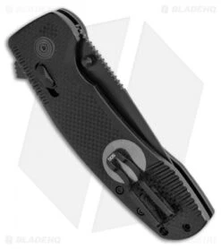 SOG-TAC XR Lock Knife Blackout Black G-10 (3.4" Black) -Sog SOG TAC XR Lock Knife Blackout Black G 10 Black BHQ 105727 LS Side