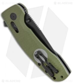 SOG-TAC XR Lock Knife OD Green G-10 (3.4" Black) 8 SOG-TAC XR Lock Knife OD Green G-10 (3.4" Black) -Sog SOG TAC XR OD Green G 10 Black BHQ 107727 LS Side