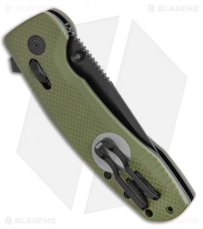 SOG-TAC XR Lock Knife OD Green G-10 (3.4" Black) 5 SOG-TAC XR Lock Knife OD Green G-10 (3.4" Black) - Image 3