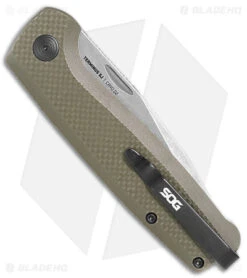 SOG Terminus Slip Joint Knife OD Green G-10 (2.9" Stonewash CRYO D2) 7 SOG Terminus Slip Joint Knife OD Green G-10 (2.9" Stonewash CRYO D2) -Sog SOG Terminus SJ OD Green G 10 SW BHQ 142685 jr side