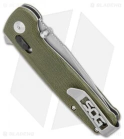 SOG Exclusive Terminus XR Lock Knife Green Micarta (3" Stonewash) 8 SOG Exclusive Terminus XR Lock Knife Green Micarta (3" Stonewash) -Sog SOG Terminus XR Lock Green Micarta SW TM1036 BX BHQ 119364 jr side