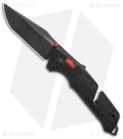 SOG Trident AT-XR Lock Knife Black/Red Tanto (3.7" Black)