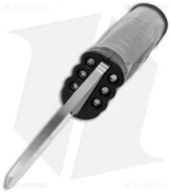 SOG Bladelight Camp Fixed Blade Knife W/ LEDs (4.50" Satin Plain) BLT21K -Sog sog bladelight camp blt21k cp front