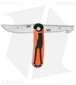 SOG Revolver 2.0 Hunt Double Action Saw & Clip Point Knife FX-22L -Sog sog fixed revolver 2 0 hunt orange fx22l cp open