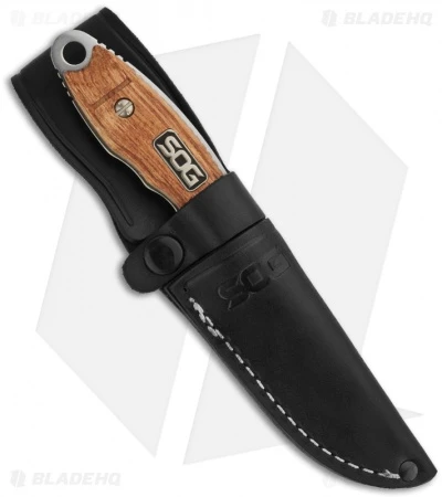 SOG Huntspoint Skinning Knife Fixed S30V Blade / Wood (3.6" Satin Plain) HT013L 4 SOG Huntspoint Skinning Knife Fixed S30V Blade / Wood (3.6" Satin Plain) HT013L - Image 2