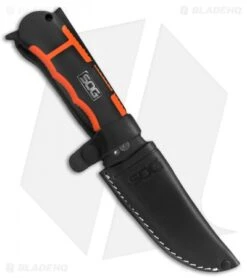 SOG Rotohook Clip Point Fixed Blade Knife (4.50" Satin Plain) HT101L -Sog sog rotohook fixed ht101l sheath